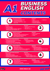 Business English A1 Contents